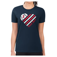 Boston Red Sox G-III 4Her by Carl Banks Women's Super-Slim Fit Lightweight Heart Graphic T-Shirt | MLB Sale