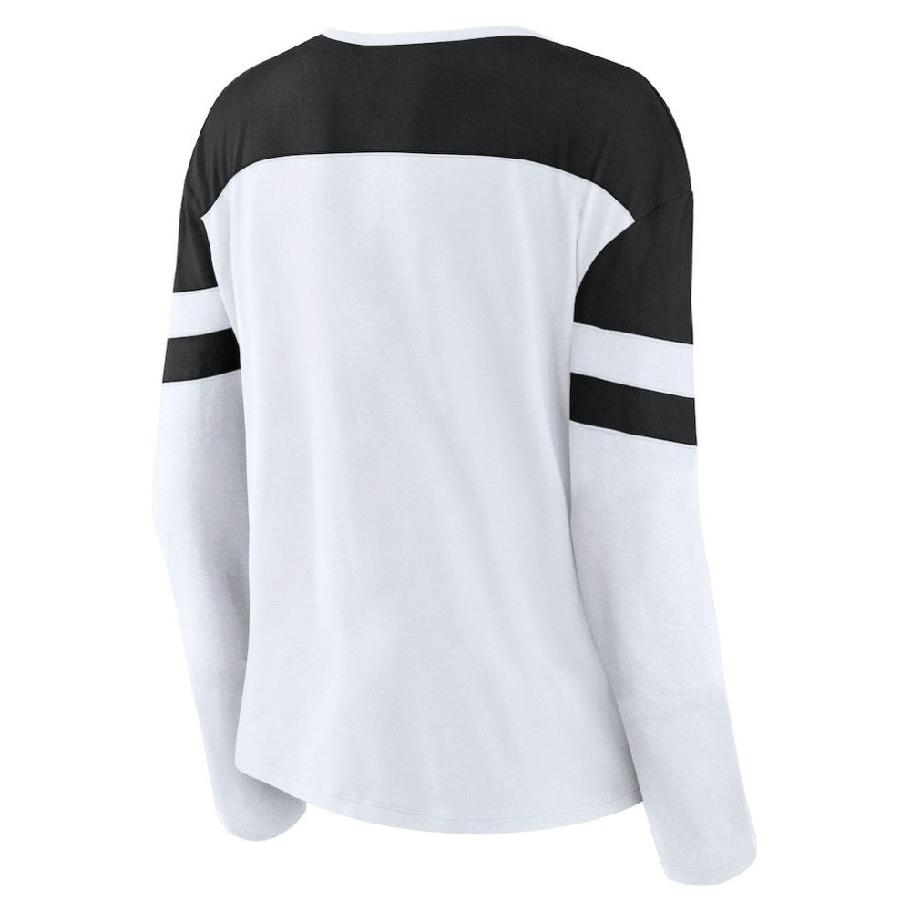 Utah Mammoth Fanatics Women's Frozen Notch Neck Bi-Blend Long Sleeve T-Shirt Discount