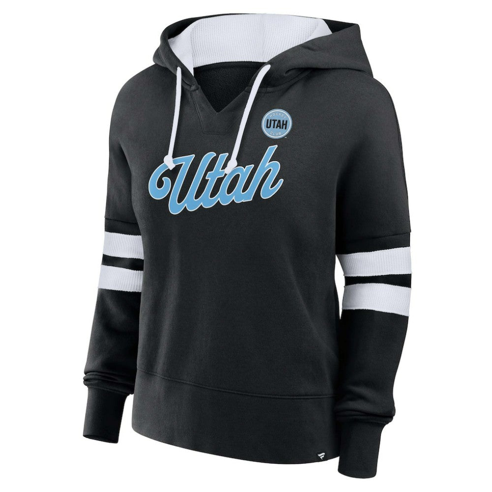 Utah Mammoth Fanatics Women's Oversized Seize V-Neck Pullover Hoodie Outlet