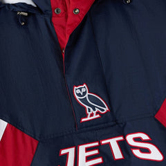 Winnipeg Jets OVO x Starter Half-Zip Hooded Jacket On Sale