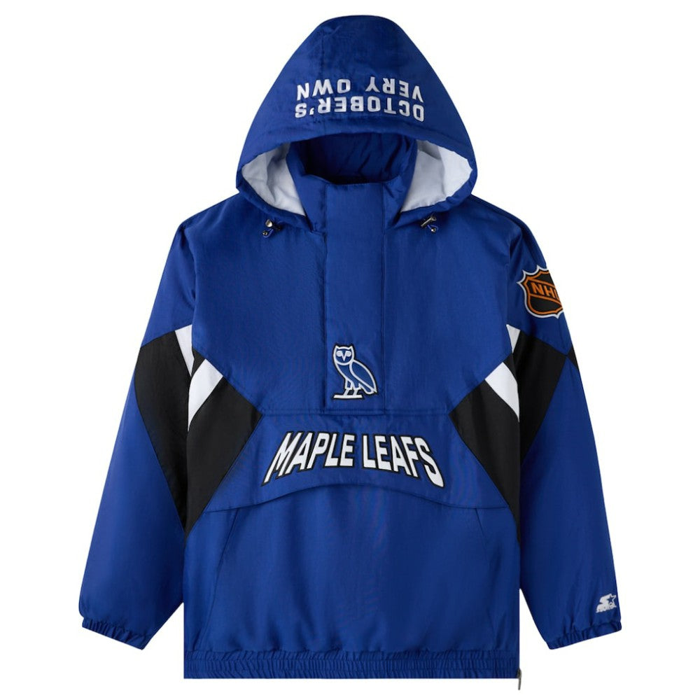 Toronto Maple Leafs OVO x Starter Half-Zip Hooded Jacket Sale