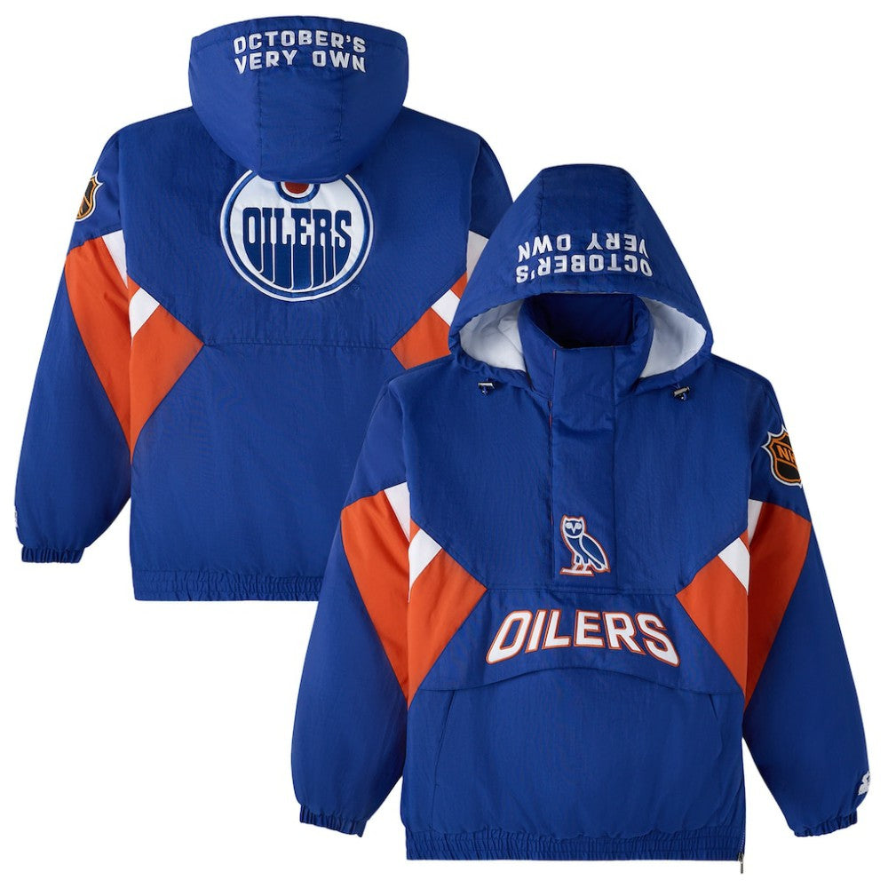 Edmonton Oilers OVO x Starter Half-Zip Hooded Jacket Online