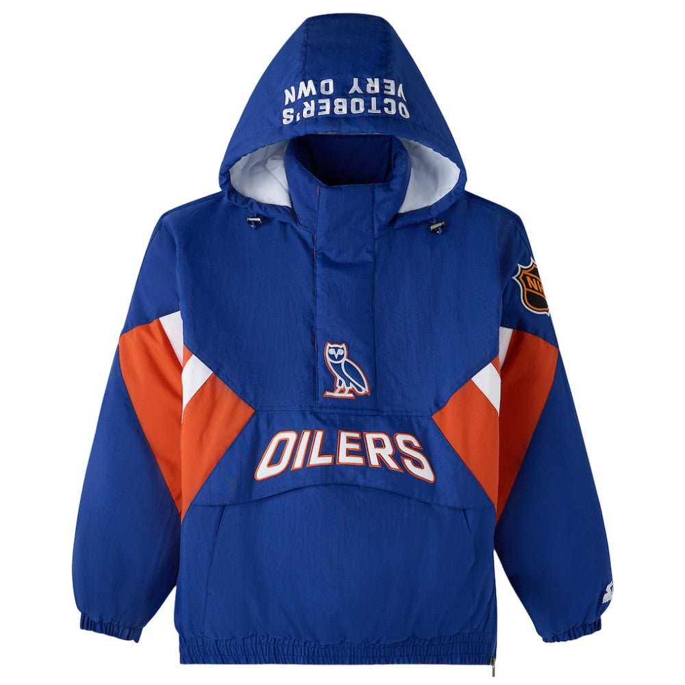 Edmonton Oilers OVO x Starter Half-Zip Hooded Jacket Online