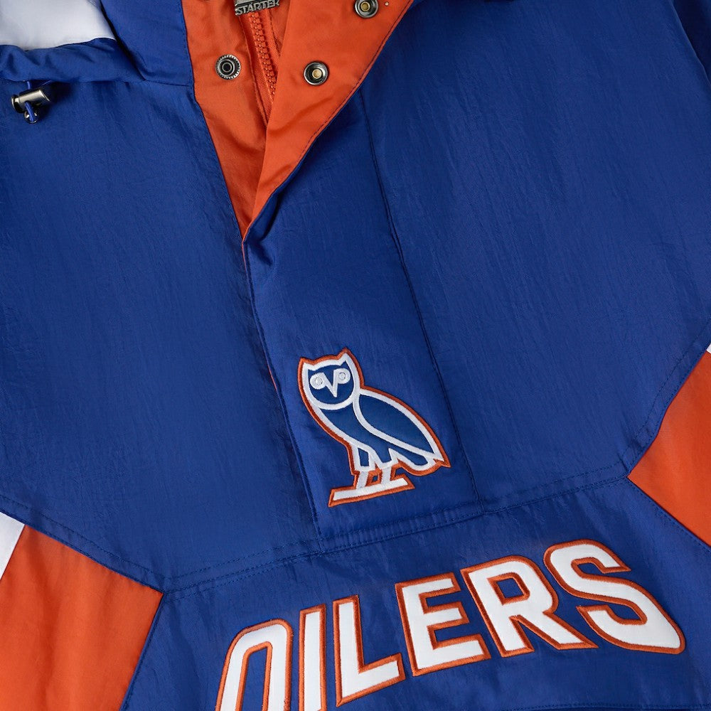 Edmonton Oilers OVO x Starter Half-Zip Hooded Jacket Online