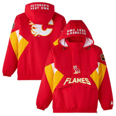 Calgary Flames OVO x Starter Half-Zip Hooded Jacket Online