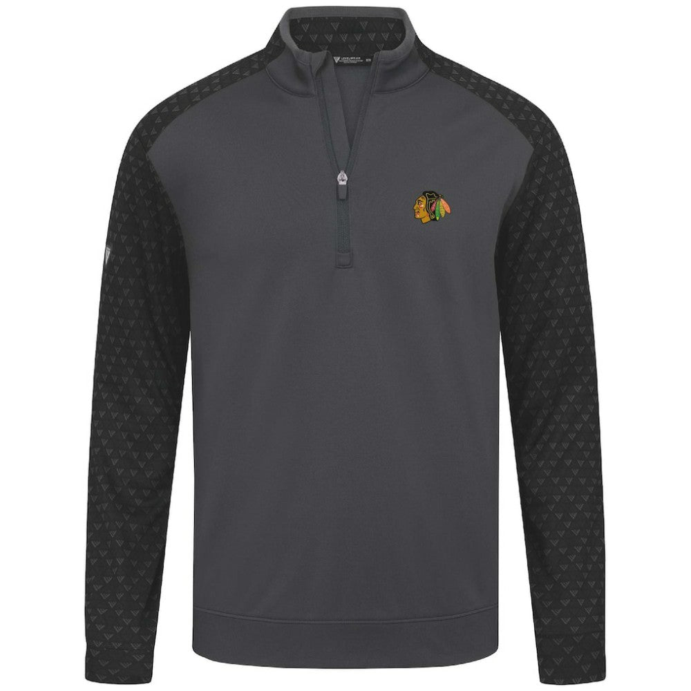 Chicago Blackhawks Levelwear Aztec Insignia Core Quarter-Zip Pullover Top For Sale