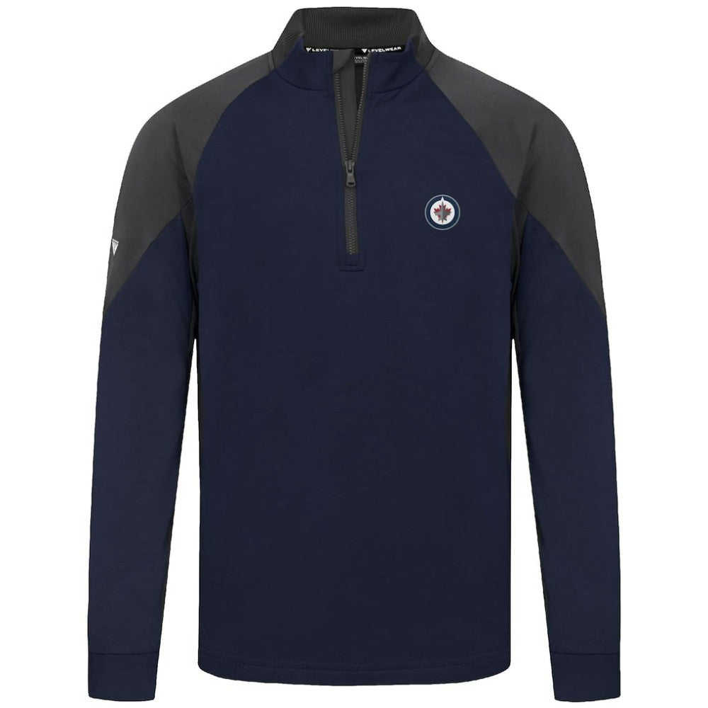 Winnipeg Jets Levelwear Cadet Insignia Core Quarter-Zip Pullover Top For Sale