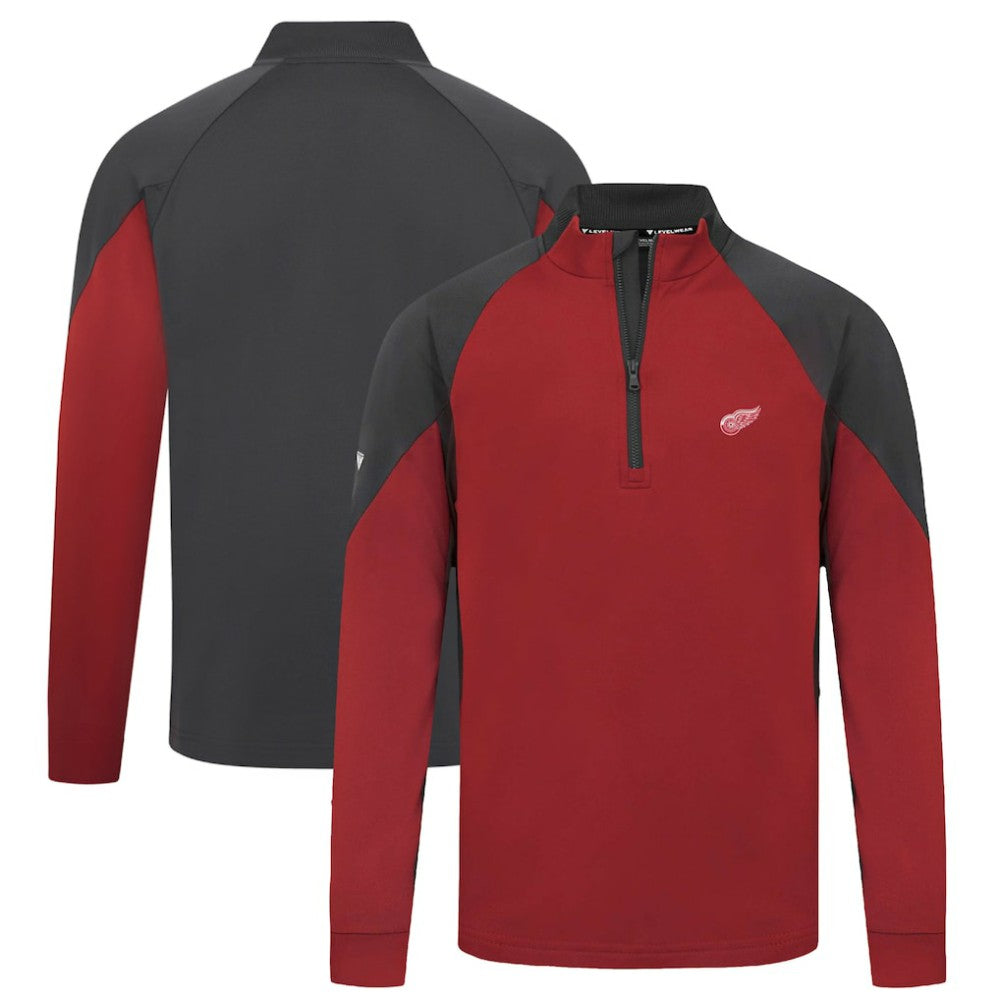 Detroit Red Wings Levelwear Cadet Insignia Core Quarter-Zip Pullover Top Discount