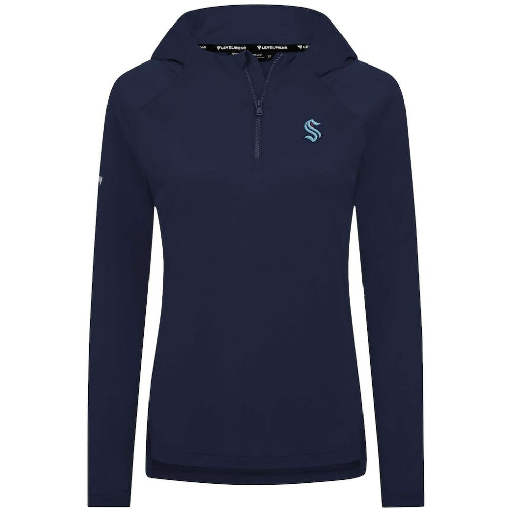 Seattle Kraken Levelwear Women's Raven Insignia Core Quarter-Zip Jacket Outlet