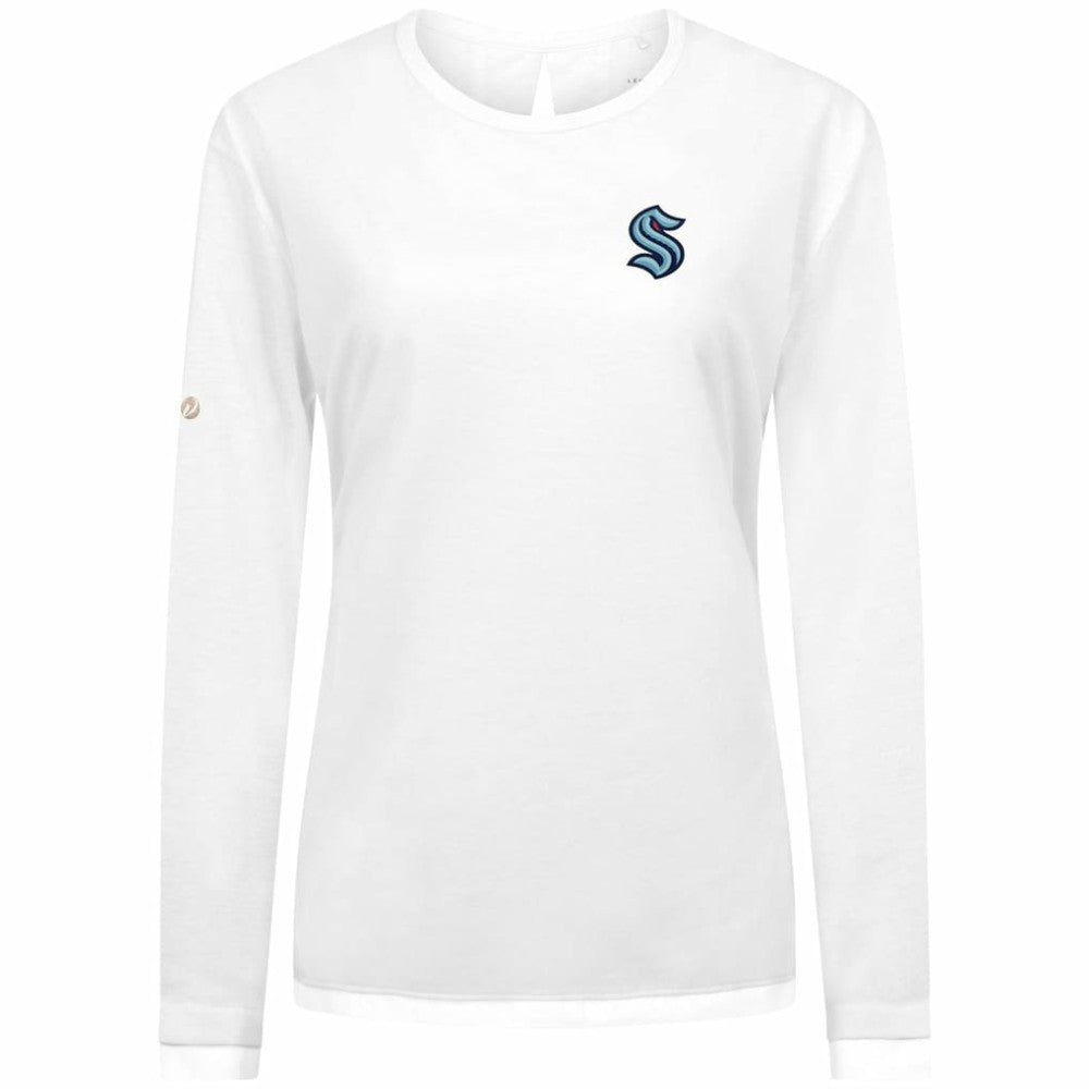 Seattle Kraken Levelwear Women's Sequoia Primary Logo Long Sleeve T-Shirt For Sale