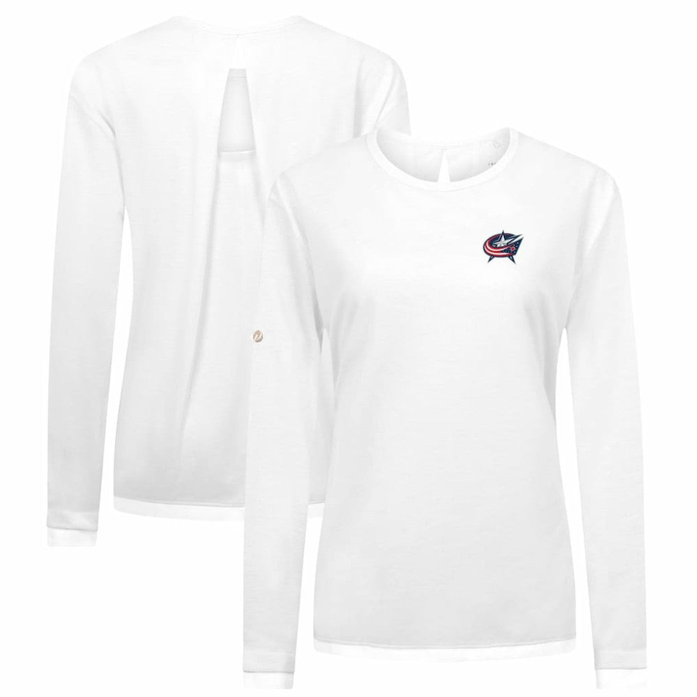 Columbus Blue Jackets Levelwear Women's Sequoia Primary Logo Long Sleeve T-Shirt Outlet