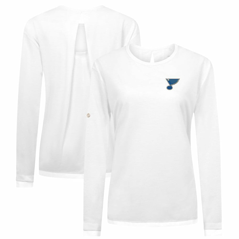 St. Louis Blues Levelwear Women's Sequoia Primary Logo Long Sleeve T-Shirt On Sale