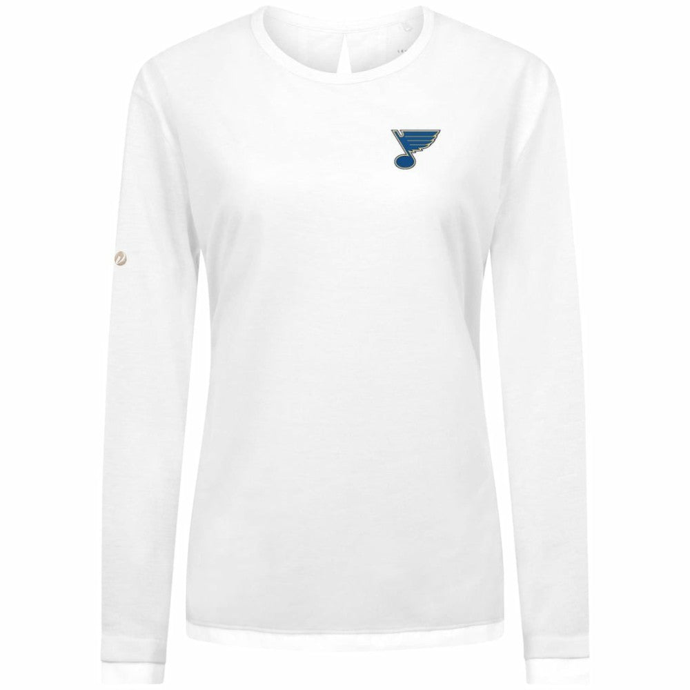 St. Louis Blues Levelwear Women's Sequoia Primary Logo Long Sleeve T-Shirt On Sale