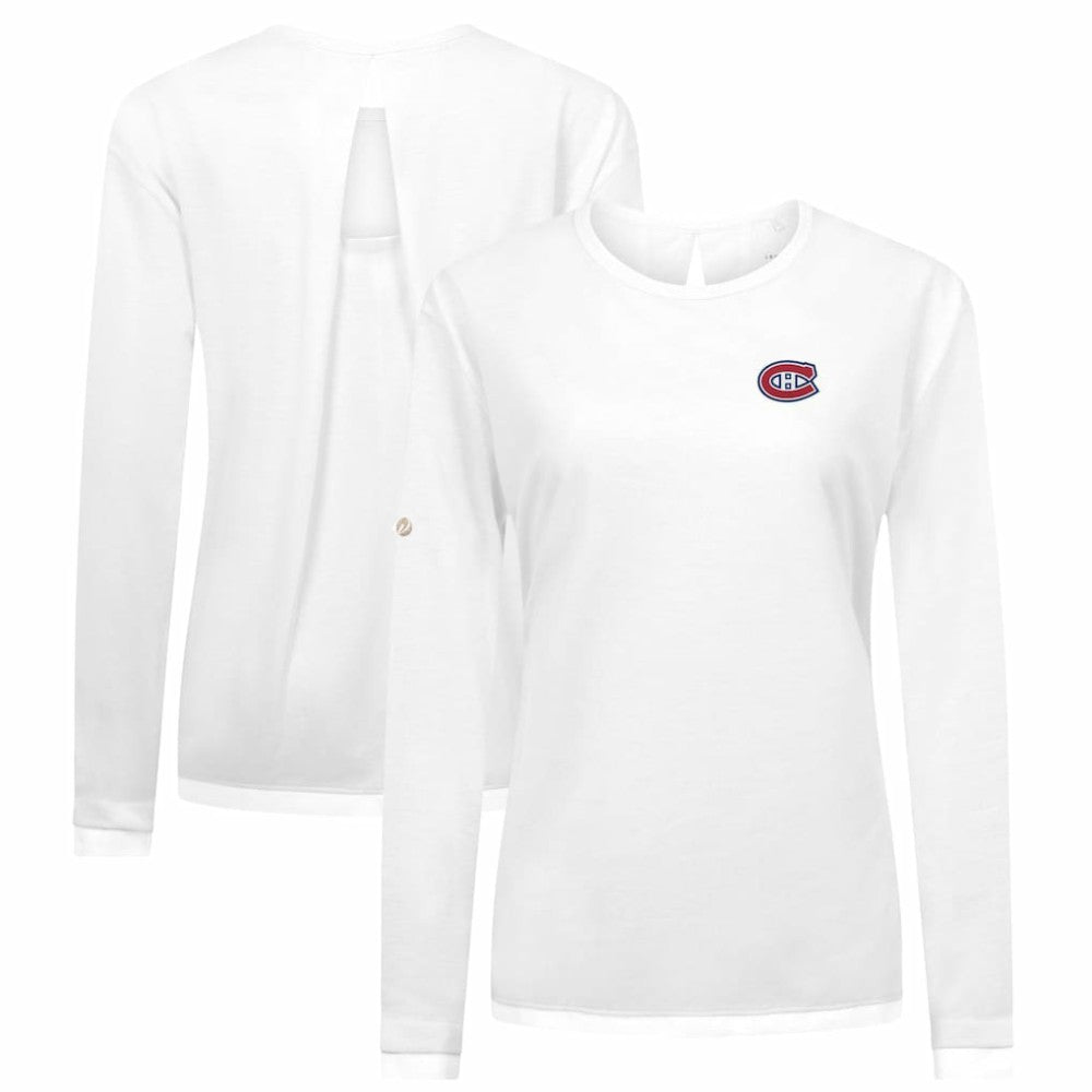 Montreal Canadiens Levelwear Women's Sequoia Primary Logo Long Sleeve T-Shirt On Sale