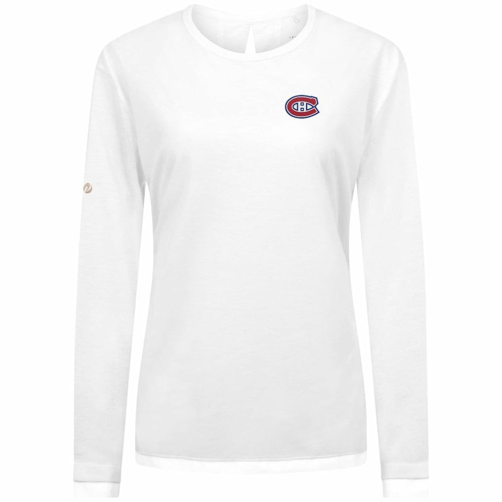 Montreal Canadiens Levelwear Women's Sequoia Primary Logo Long Sleeve T-Shirt On Sale