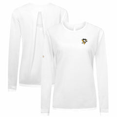 Pittsburgh Penguins Levelwear Women's Sequoia Primary Logo Long Sleeve T-Shirt For Sale