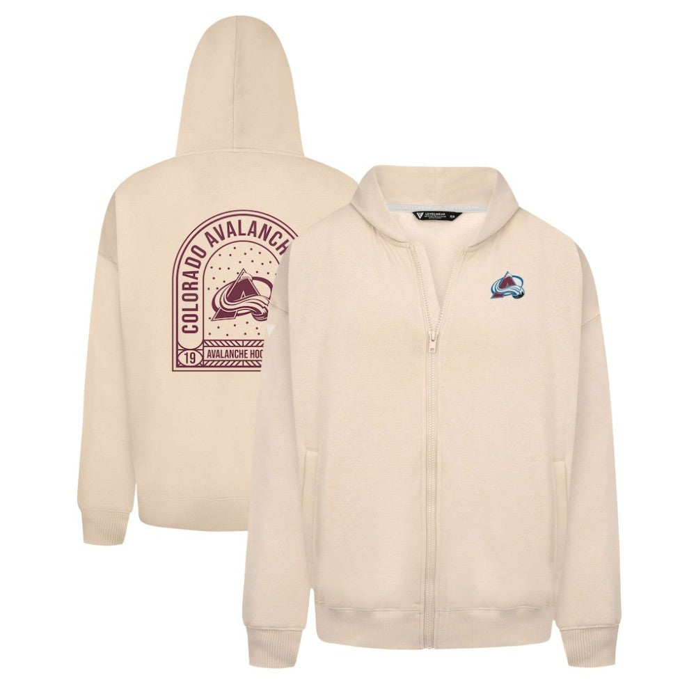 Colorado Avalanche Levelwear Uphill Stained Glass Full-Zip Hoodie Jacket Outlet