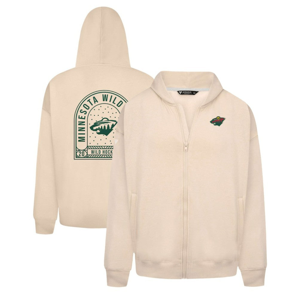 Minnesota Wild Levelwear Uphill Stained Glass Full-Zip Hoodie Jacket Online