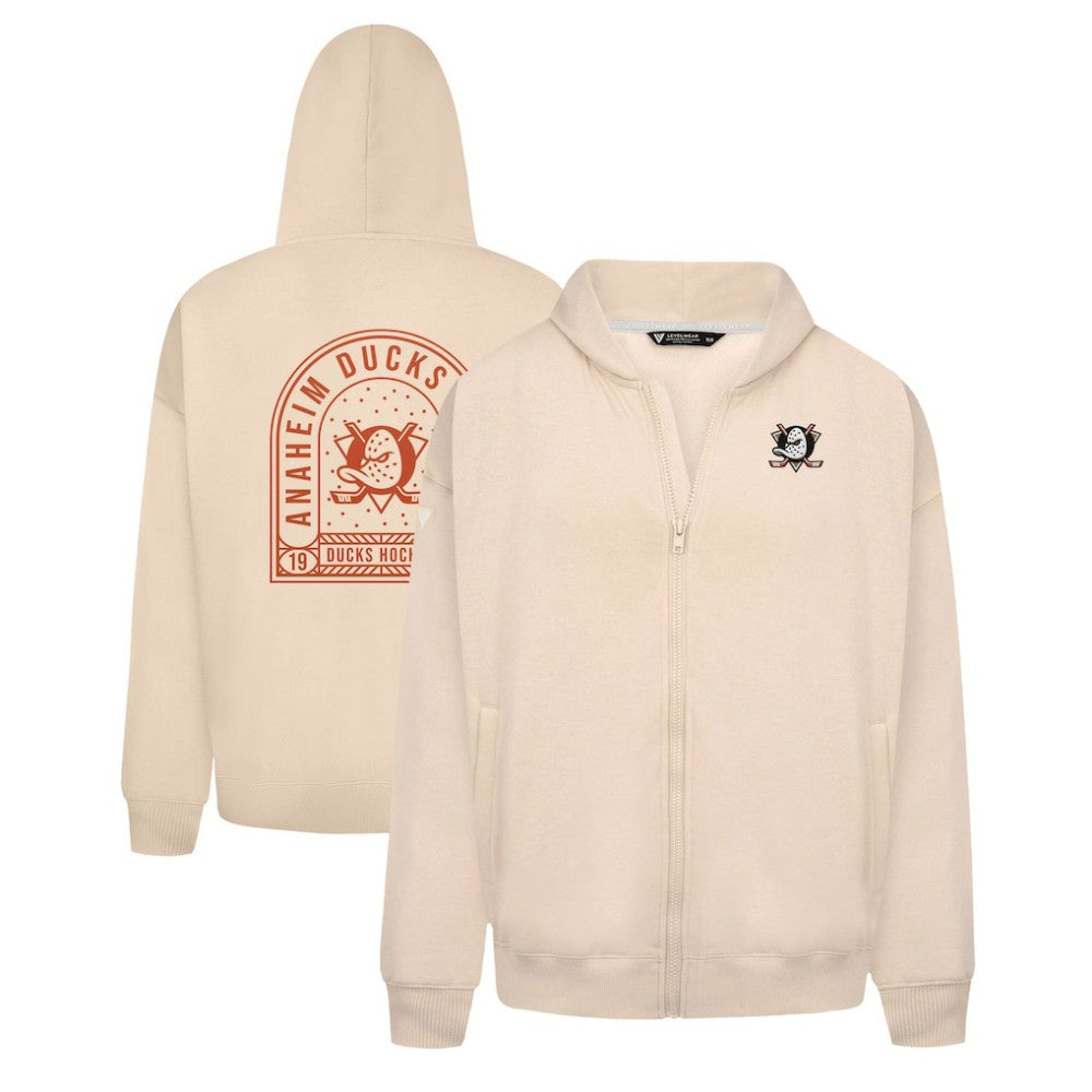 Anaheim Ducks Levelwear Uphill Stained Glass Full-Zip Hoodie Jacket Sale