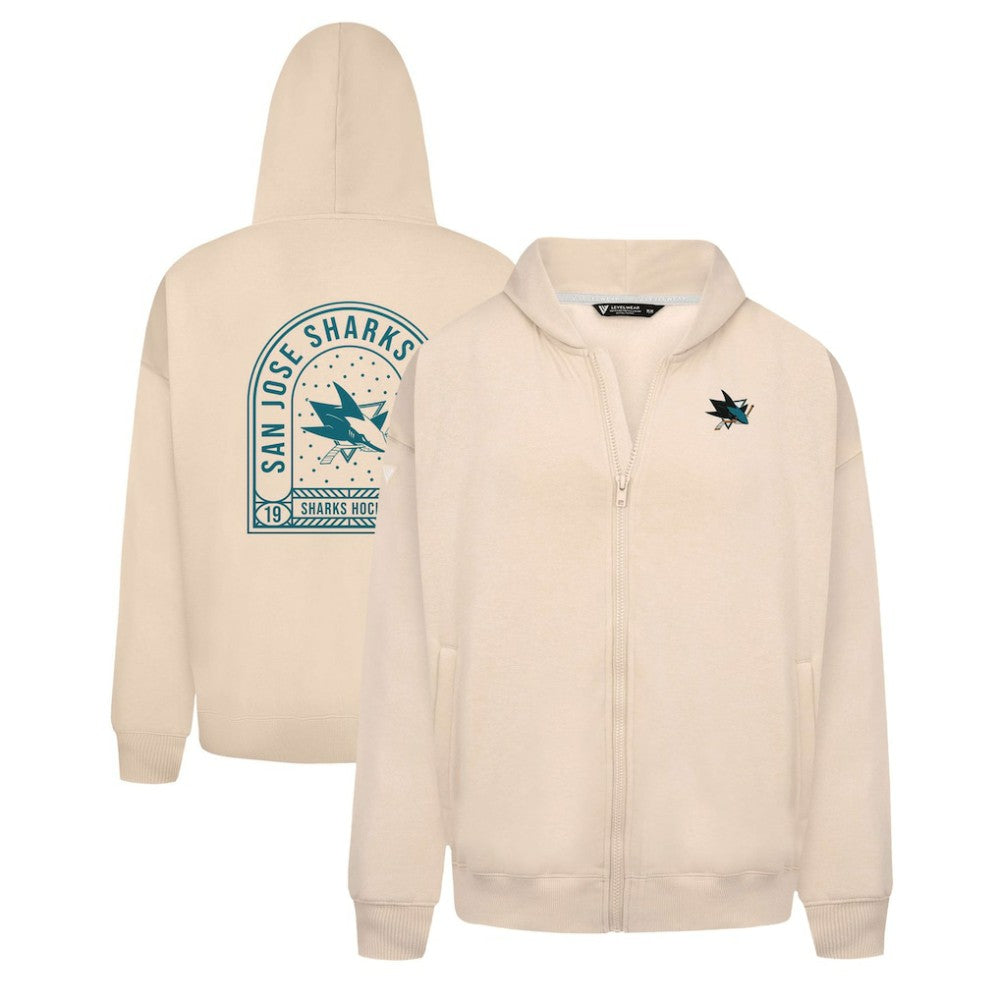 San Jose Sharks Levelwear Uphill Stained Glass Full-Zip Hoodie Jacket On Sale