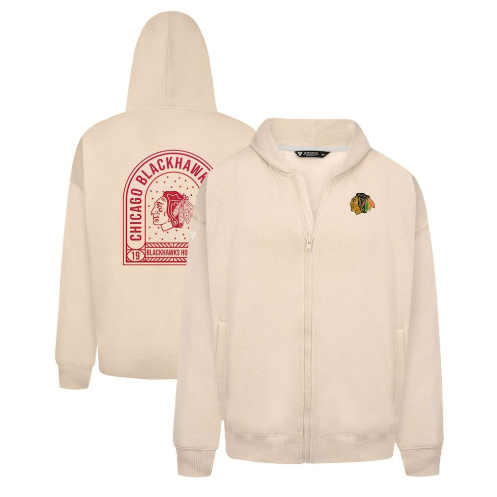 Chicago Blackhawks Levelwear Uphill Stained Glass Full-Zip Hoodie Jacket Sale