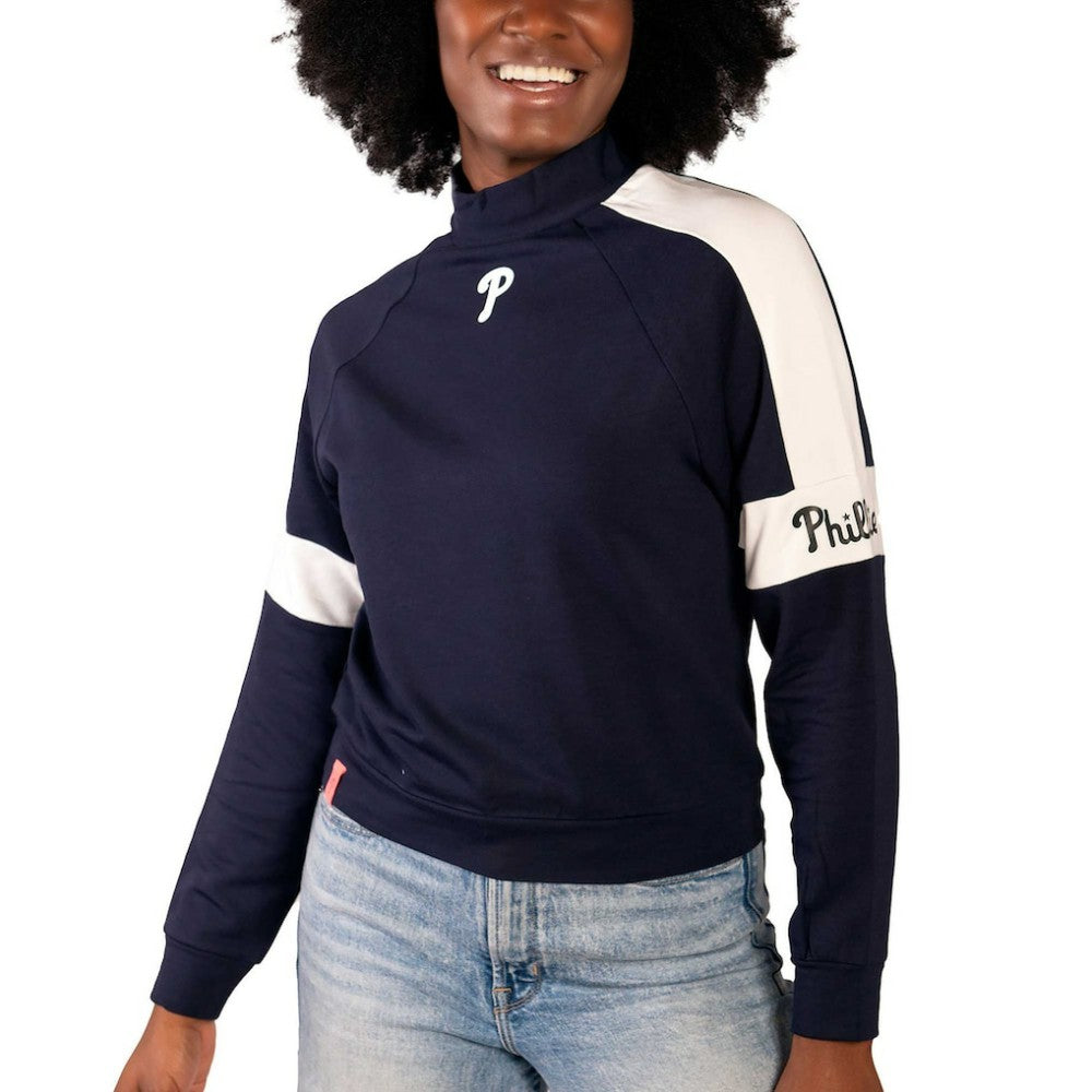 Philadelphia Phillies Lusso Women's Monica Pullover Sweatshirt | MLB Outlet