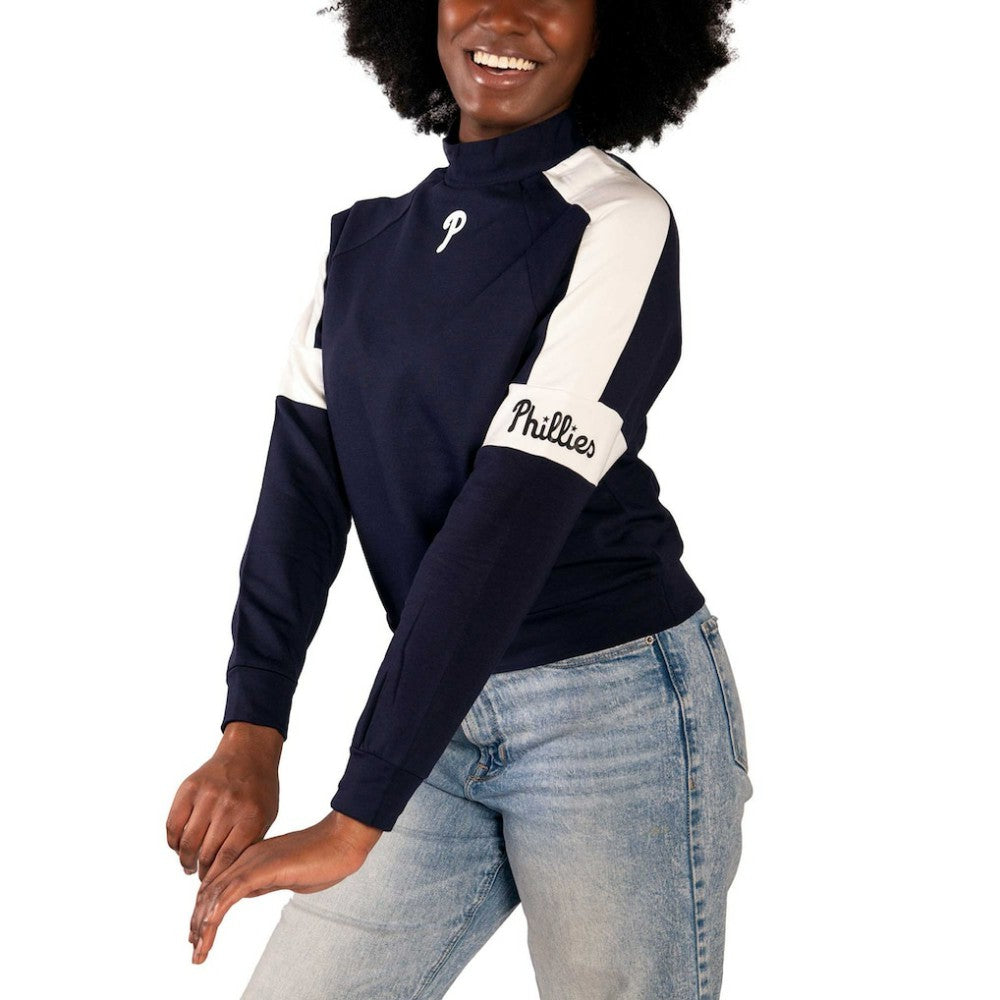 Philadelphia Phillies Lusso Women's Monica Pullover Sweatshirt | MLB Outlet