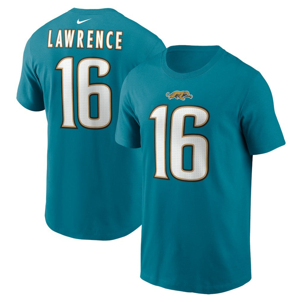 Jacksonville Jaguars Nike Trevor Lawrence  Throwback Name & Number T-Shirt