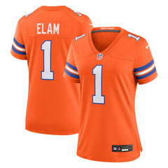 Denver Broncos Nike Jason Elam  Women's Mile High Collection 1977 Throwback Retired Player Game Jersey