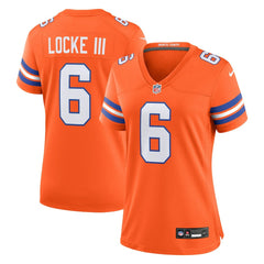 Denver Broncos Nike P.J. Locke III  Women's Mile High Collection 1977 Throwback Player Game Jersey