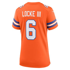 Denver Broncos Nike P.J. Locke III  Women's Mile High Collection 1977 Throwback Player Game Jersey