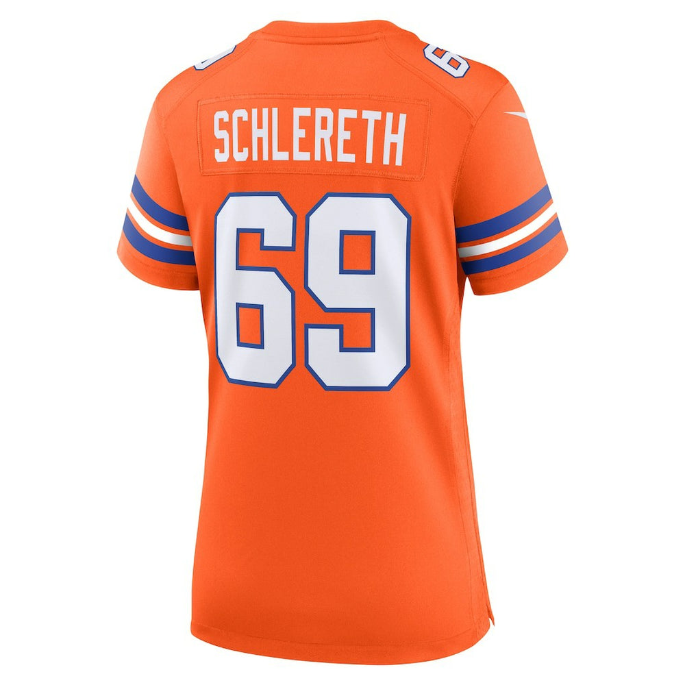 Denver Broncos Nike Mark Schlereth  Women's Mile High Collection 1977 Throwback Retired Player Game Jersey