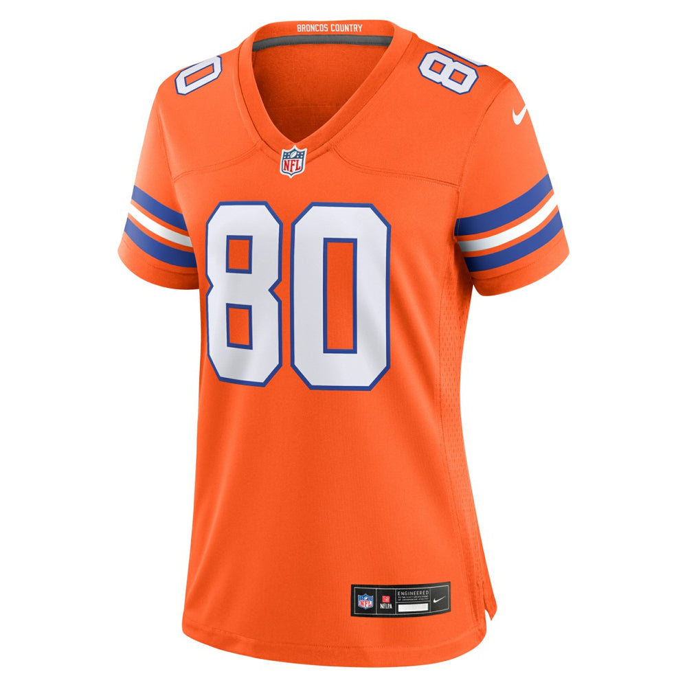 Denver Broncos Nike Rod Smith  Women's Mile High Collection 1977 Throwback Retired Player Game Jersey