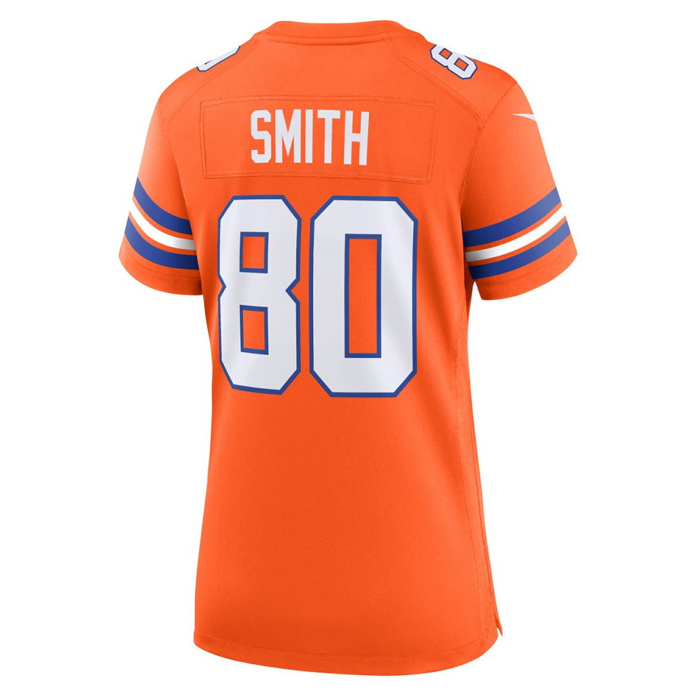 Denver Broncos Nike Rod Smith  Women's Mile High Collection 1977 Throwback Retired Player Game Jersey