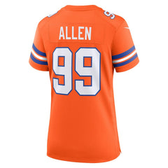 Denver Broncos Nike Zach Allen  Women's Mile High Collection 1977 Throwback Player Game Jersey