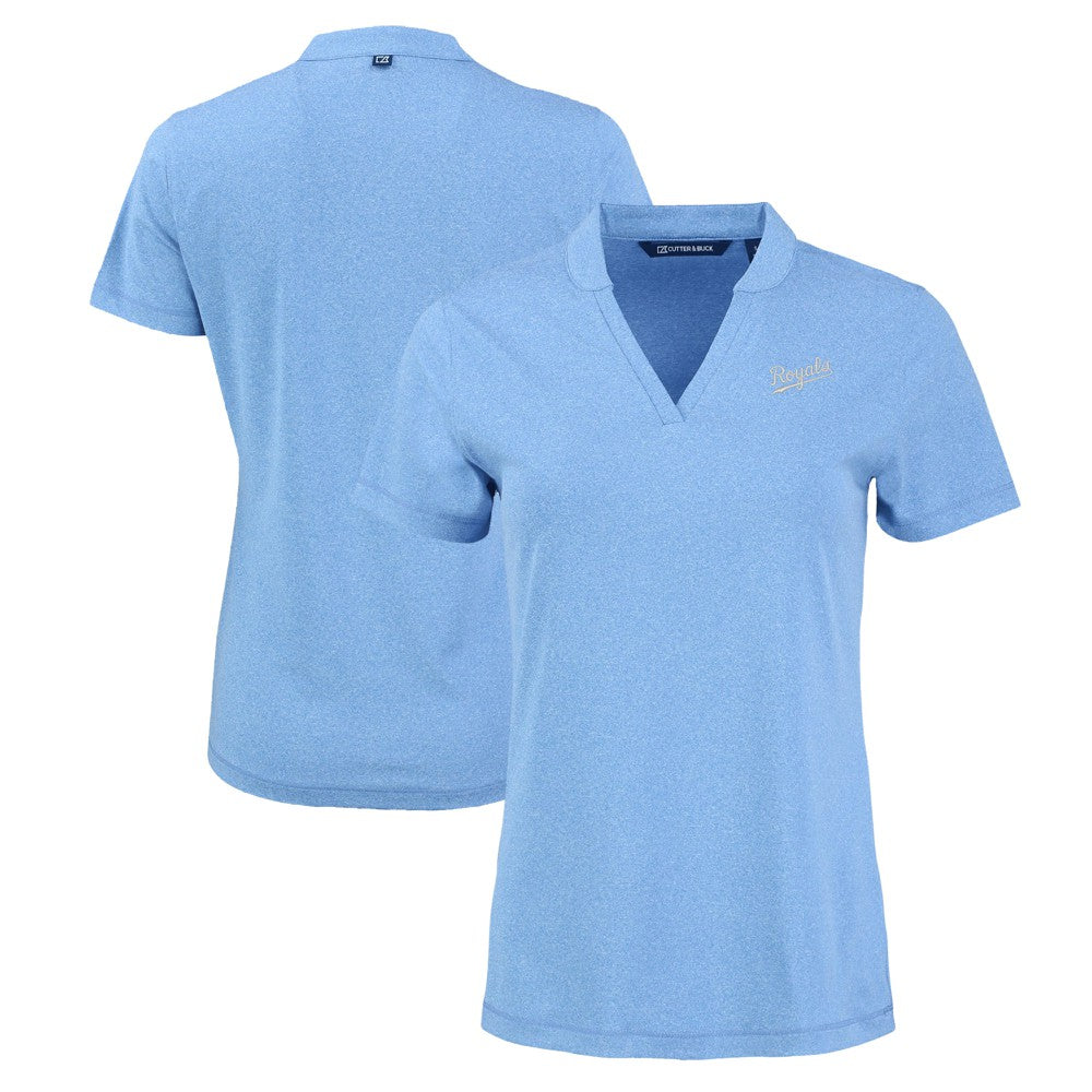 Kansas City Royals Cutter & Buck Women's Forge Stretch Blade DryTec V-Neck Polo | MLB Near me