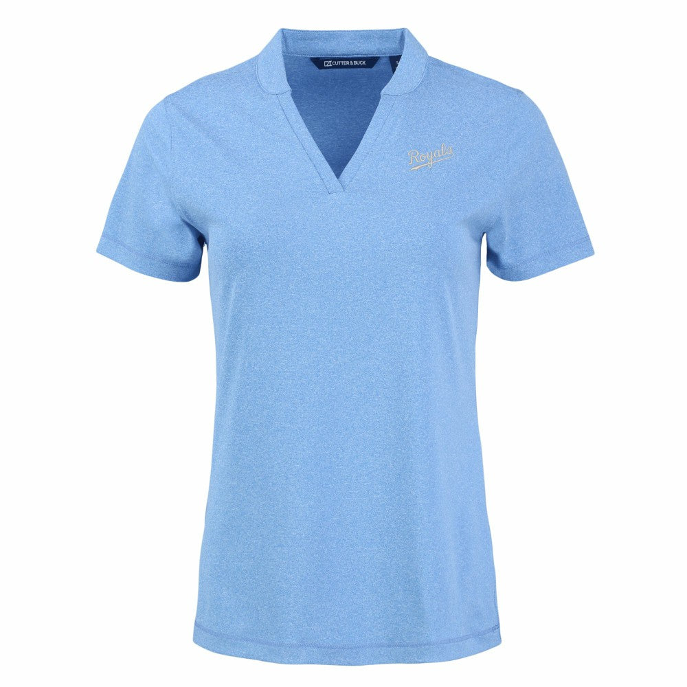 Kansas City Royals Cutter & Buck Women's Forge Stretch Blade DryTec V-Neck Polo | MLB Near me
