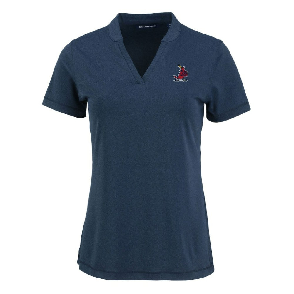St. Louis Cardinals Cutter & Buck Women's Forge Stretch Blade DryTec V-Neck Polo | MLB Discount