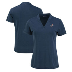Los Angeles Dodgers Cutter & Buck Women's Forge Stretch Blade DryTec V-Neck Polo | MLB Discount