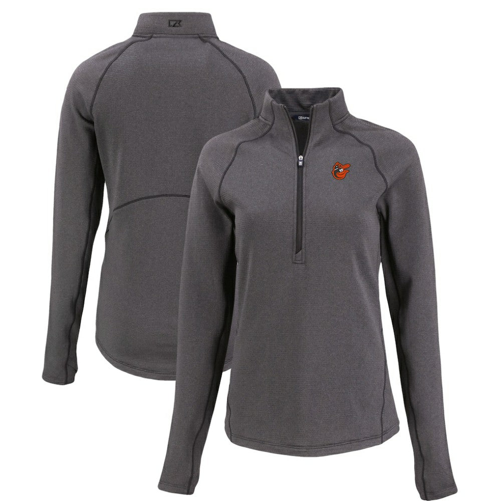 Baltimore Orioles Cutter & Buck Women's Peshastin Eco Fleece Recycled Raglan Half-Zip Top | MLB Outlet