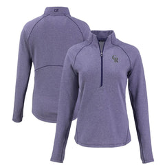 Colorado Rockies Cutter & Buck Women's Peshastin Eco Fleece Recycled Raglan Half-Zip Top | MLB Shop