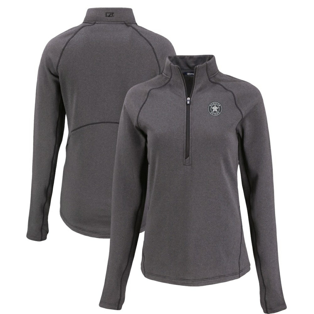 Houston Astros Cutter & Buck Women's Peshastin Eco Fleece Recycled Raglan Half-Zip Top | MLB US