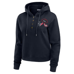 Houston Texans  WEAR by Erin Andrews Women's Plus Size Waffle Hoodie Pullover Top
