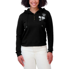 Las Vegas Raiders  WEAR by Erin Andrews Women's Plus Size Waffle Hoodie Pullover Top