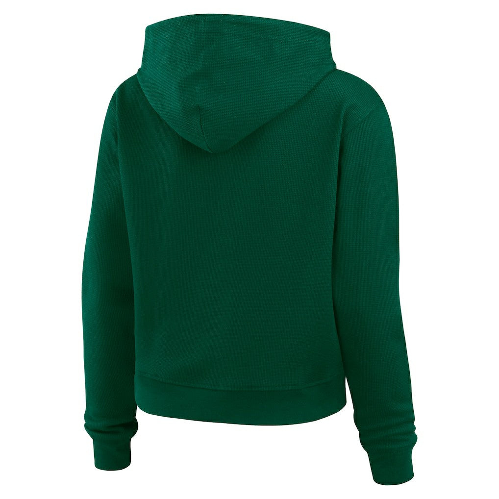 New York Jets  WEAR by Erin Andrews Women's Plus Size Waffle Hoodie Pullover Top