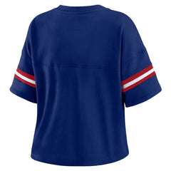 New York Giants  WEAR by Erin Andrews Women's Plus Size Color Block Boxy T-Shirt
