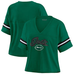 New York Jets  WEAR by Erin Andrews Women's Plus Size Color Block Boxy T-Shirt