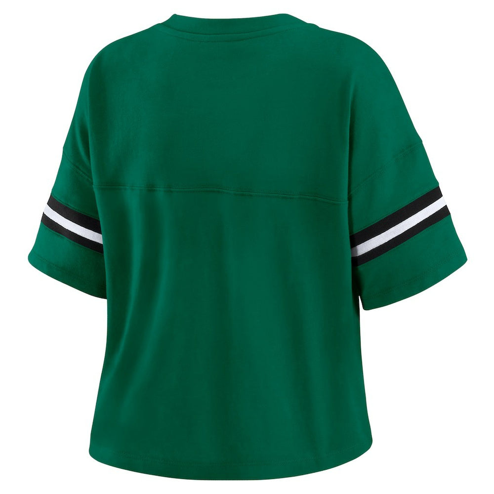 New York Jets  WEAR by Erin Andrews Women's Plus Size Color Block Boxy T-Shirt