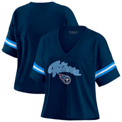 Tennessee Titans  WEAR by Erin Andrews Women's Plus Size Color Block Boxy T-Shirt