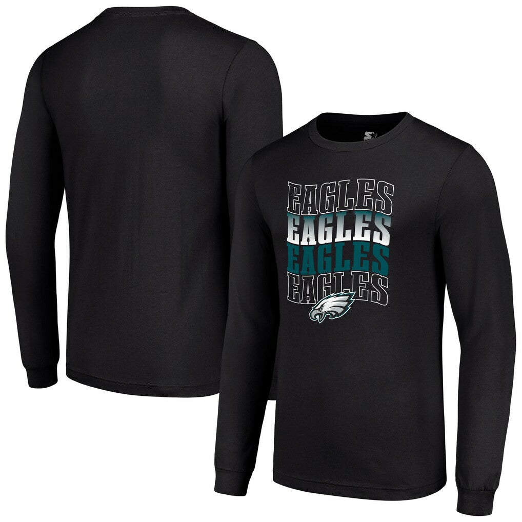 Philadelphia Eagles  Starter Team Name Graphic Long Sleeve T-Shirt
